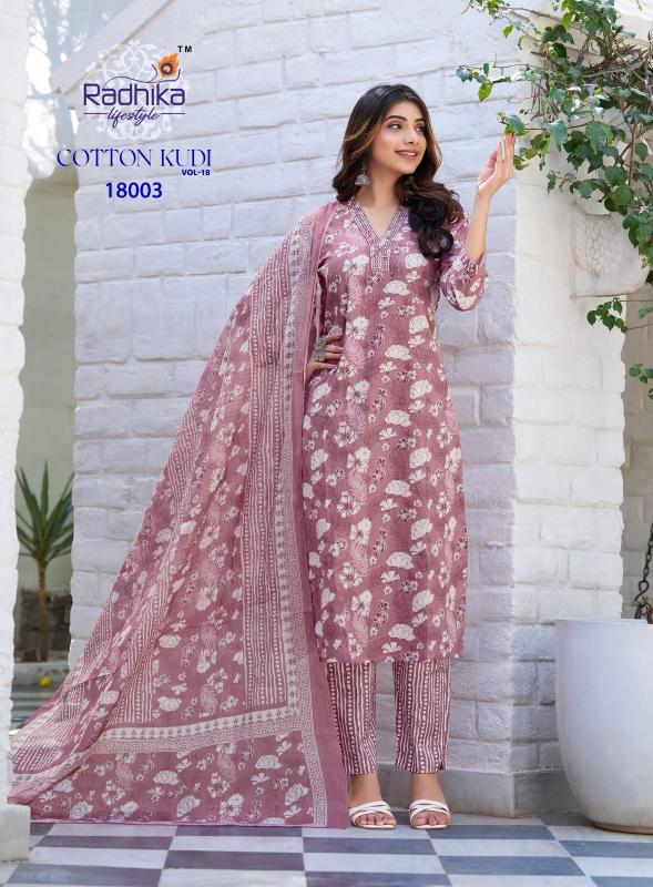 Radhika Lifestyle Cotton Kudi Vol 18 catalog pure cotton kurtis online india