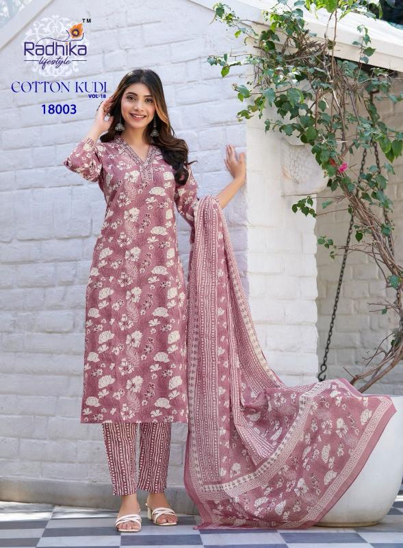 Radhika Lifestyle Cotton Kudi Vol 18 catalog pure cotton kurtis online india