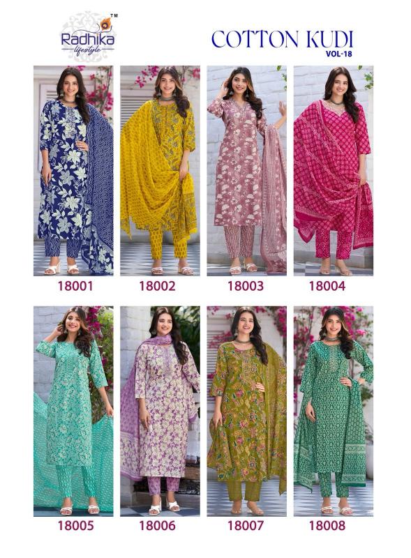 Radhika Lifestyle Cotton Kudi Vol 18 catalog pure cotton kurtis online india