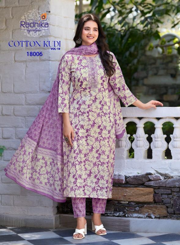 Radhika Lifestyle Cotton Kudi Vol 18 catalog pure cotton kurtis online india