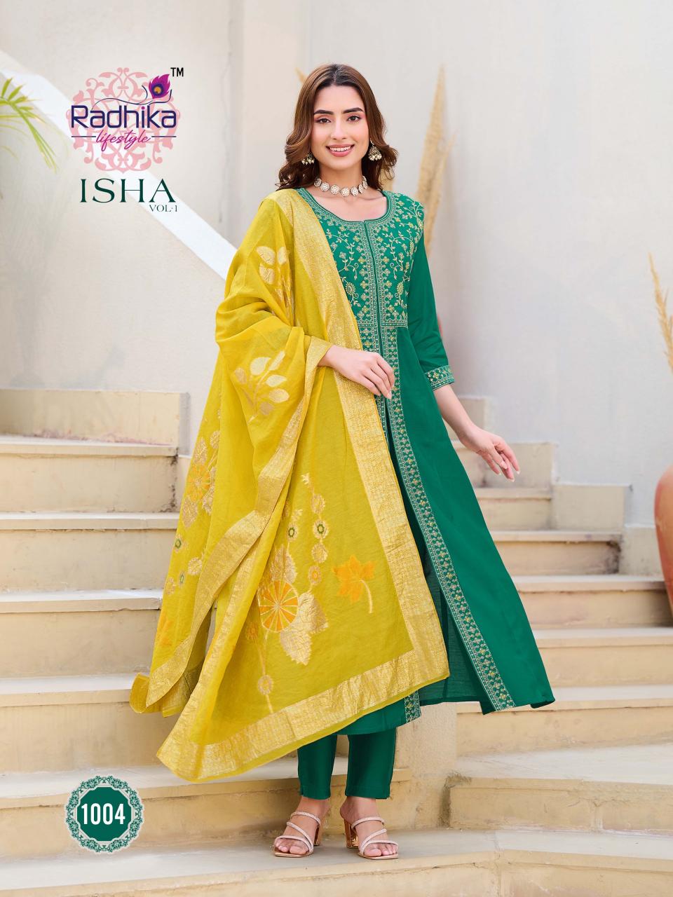 Radhika Lifestyle Isha vol 1 catalog front open kurti online india