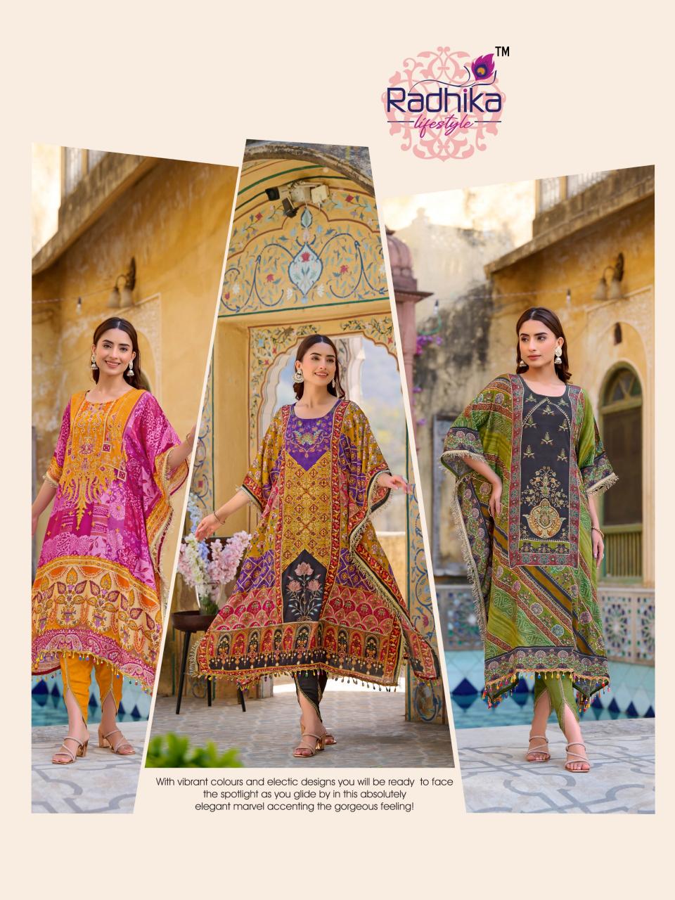 Radhika Lifestyle Noor vol 1 catalog buy kaftan kurti online india