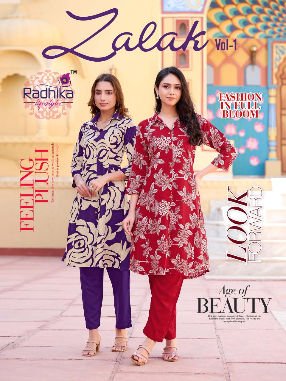 Radhika Lifestyle Zalak Vol 1 catalog indo western cord set 