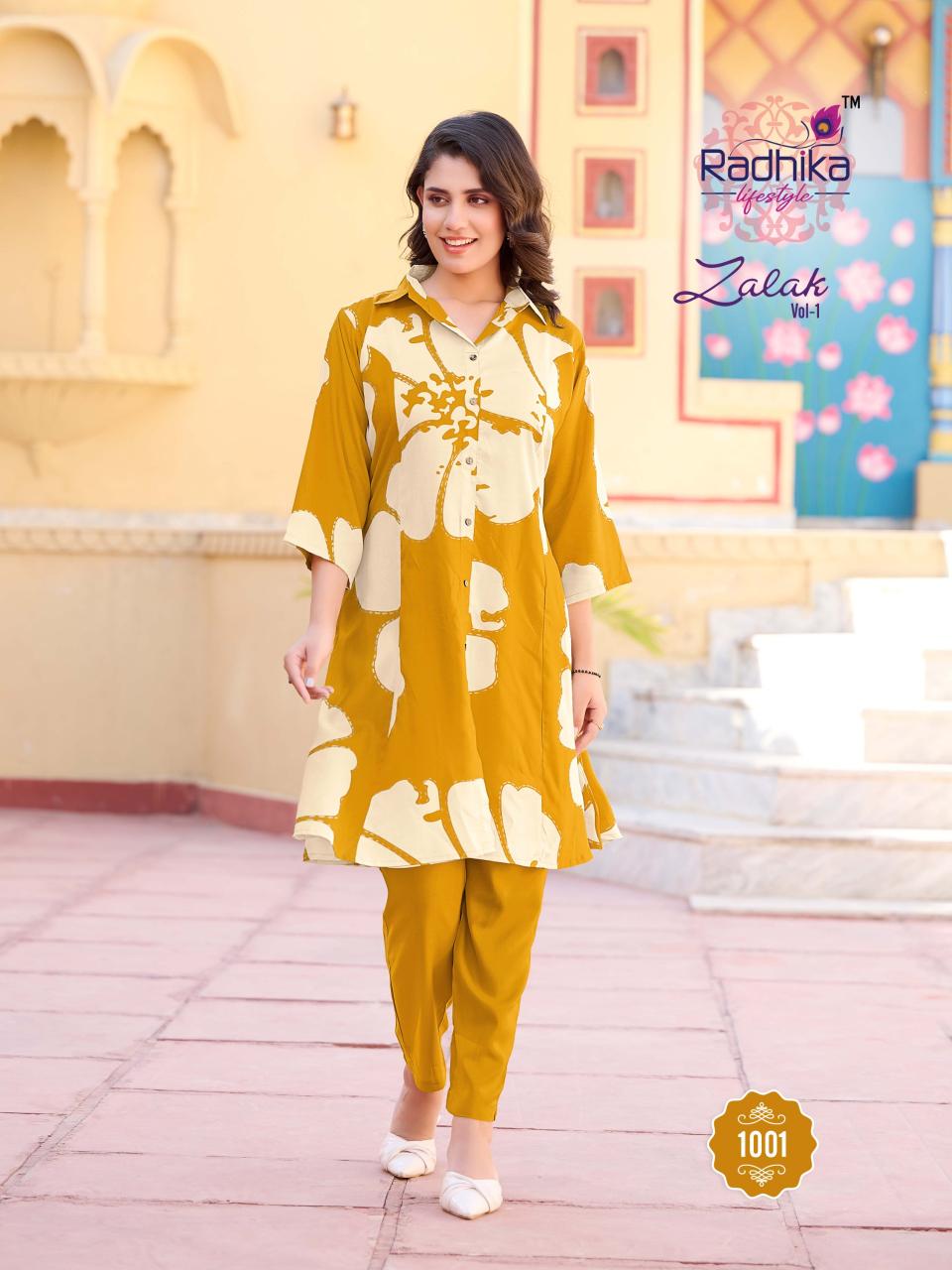 Radhika Lifestyle Zalak Vol 1 catalog indo western cord set 
