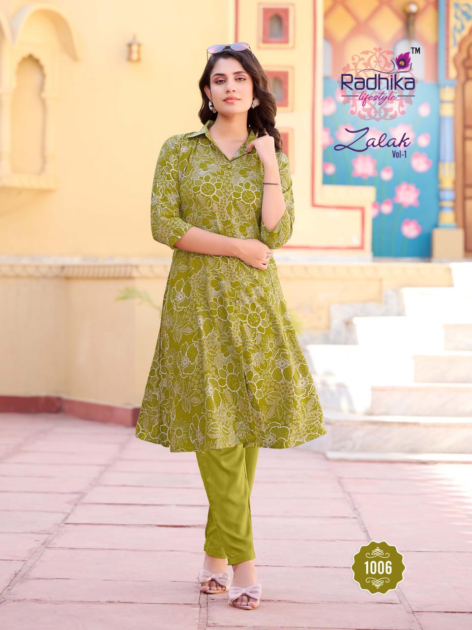 Radhika Lifestyle Zalak Vol 1 catalog indo western cord set 
