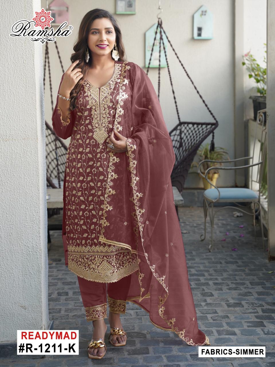 Ramsha R 1211 nx IJKL catalog pakistani stitched suits online