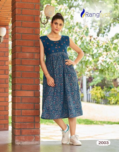 Rangjyot Summer Queen Vol 2 Catalog cotton western dress for women