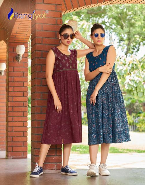 Rangjyot Summer Queen Vol 2 Catalog cotton western dress for women
