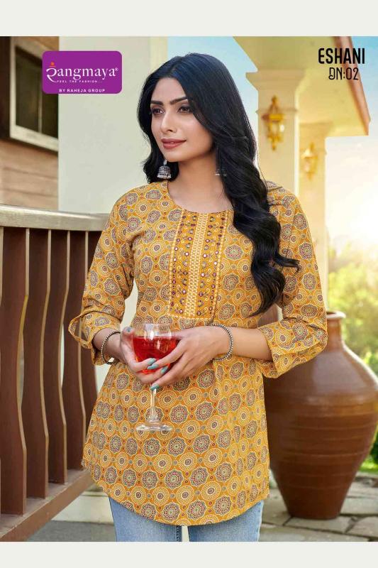 Rangmaya Eshani Catalog india kurti tops banner