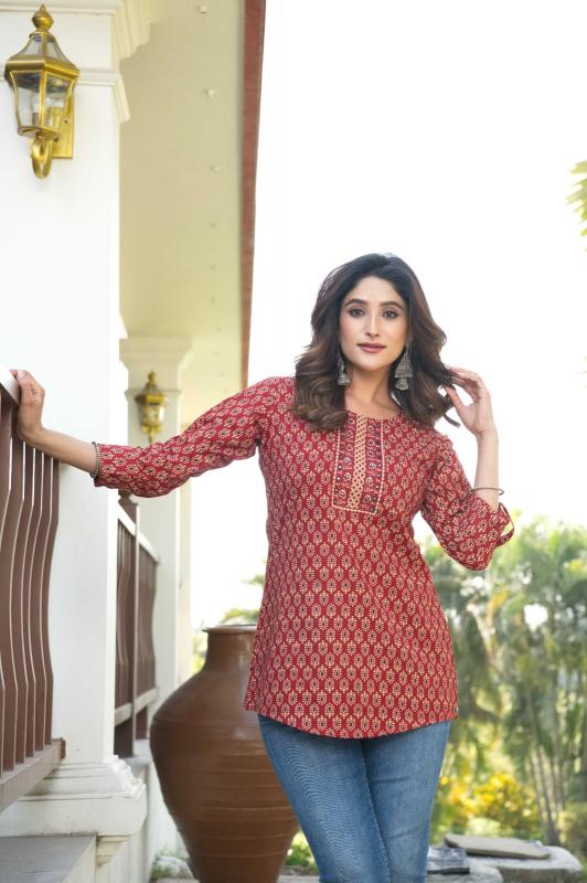Rangmaya Eshani Catalog india kurti tops banner