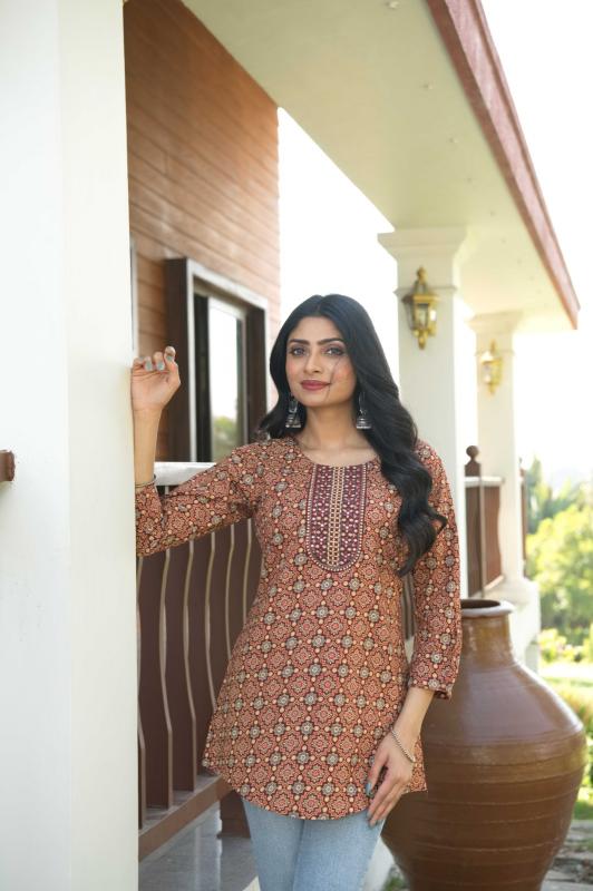 Rangmaya Eshani Catalog india kurti tops banner