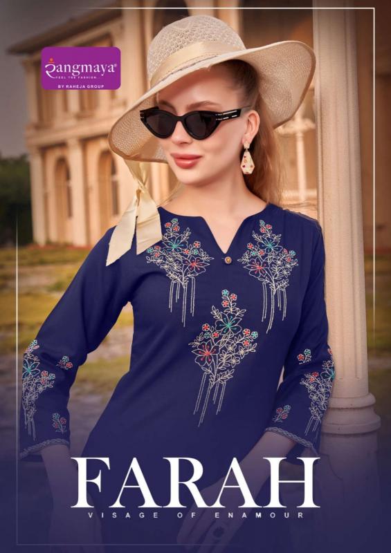Rangmaya Farah catalog fab india short kurtis