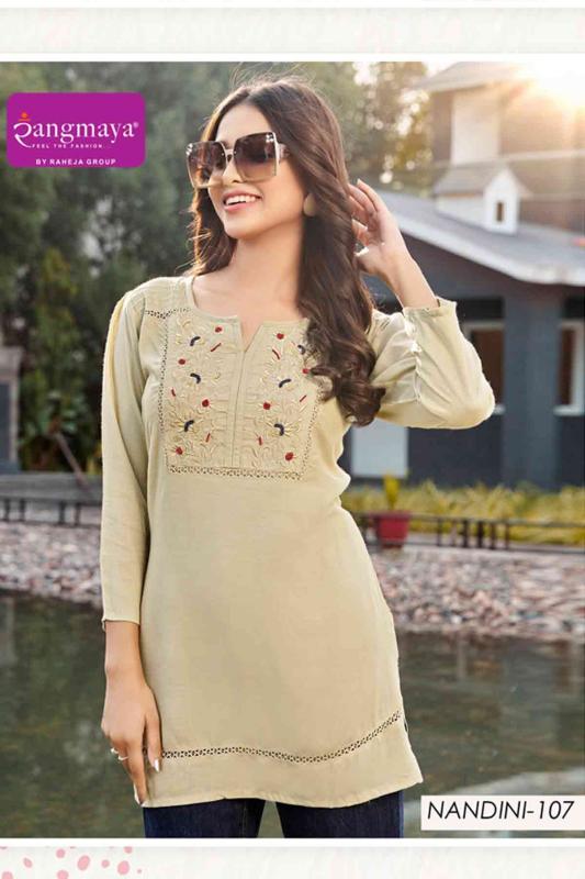Rangmaya Nandini Catalog ladies short kurtis online india