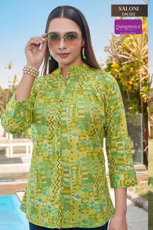 Rangmaya Saloni Catalog western top wholesaler