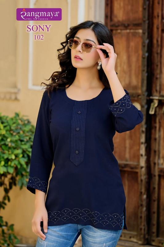 Rangmaya Sony catalog short kurti online shopping india