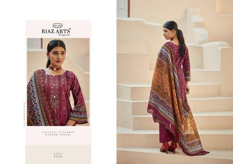 Riaz Arts Bin Saeed Vol 6 Catalog wholesale dress material shops near me