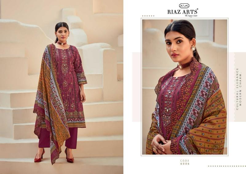 Riaz Arts Bin Saeed Vol 6 Catalog wholesale dress material shops near me