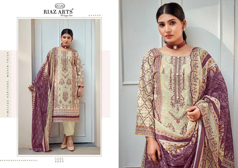 Riaz Arts Bin Saeed Vol 6 Catalog wholesale dress material shops near me