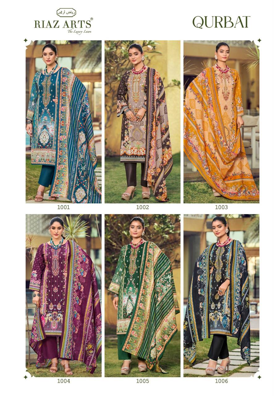 Riaz Arts Qurbat catalog wholesale dress materials krishna online