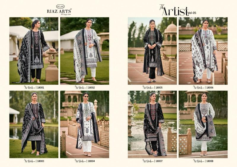 Riaz Arts The Artist Vol 5 catalog dress material wholesale market in kolkata