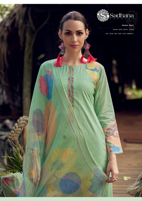 Sadhana Fashion Nasrin Catalog salwar kameez materials wholesale bangalore