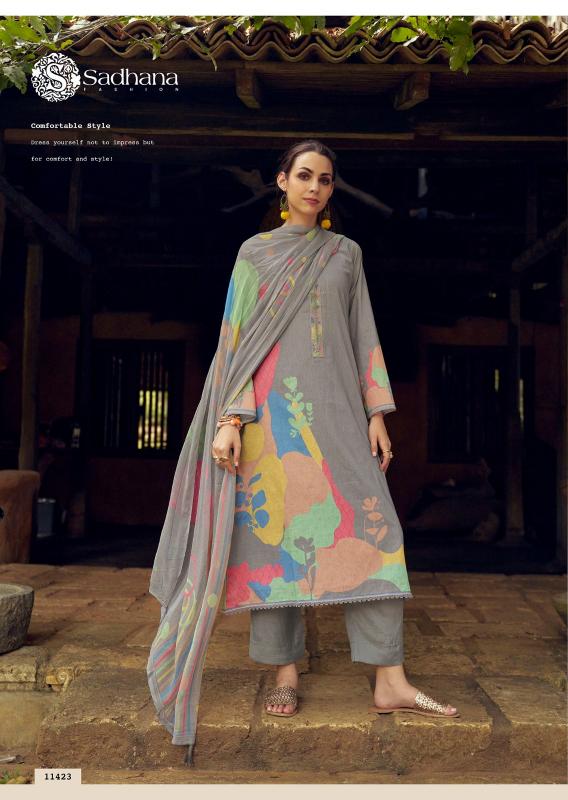 Sadhana Fashion Nasrin Catalog salwar kameez materials wholesale bangalore