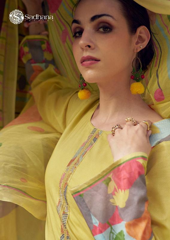 Sadhana Fashion Nasrin Catalog salwar kameez materials wholesale bangalore