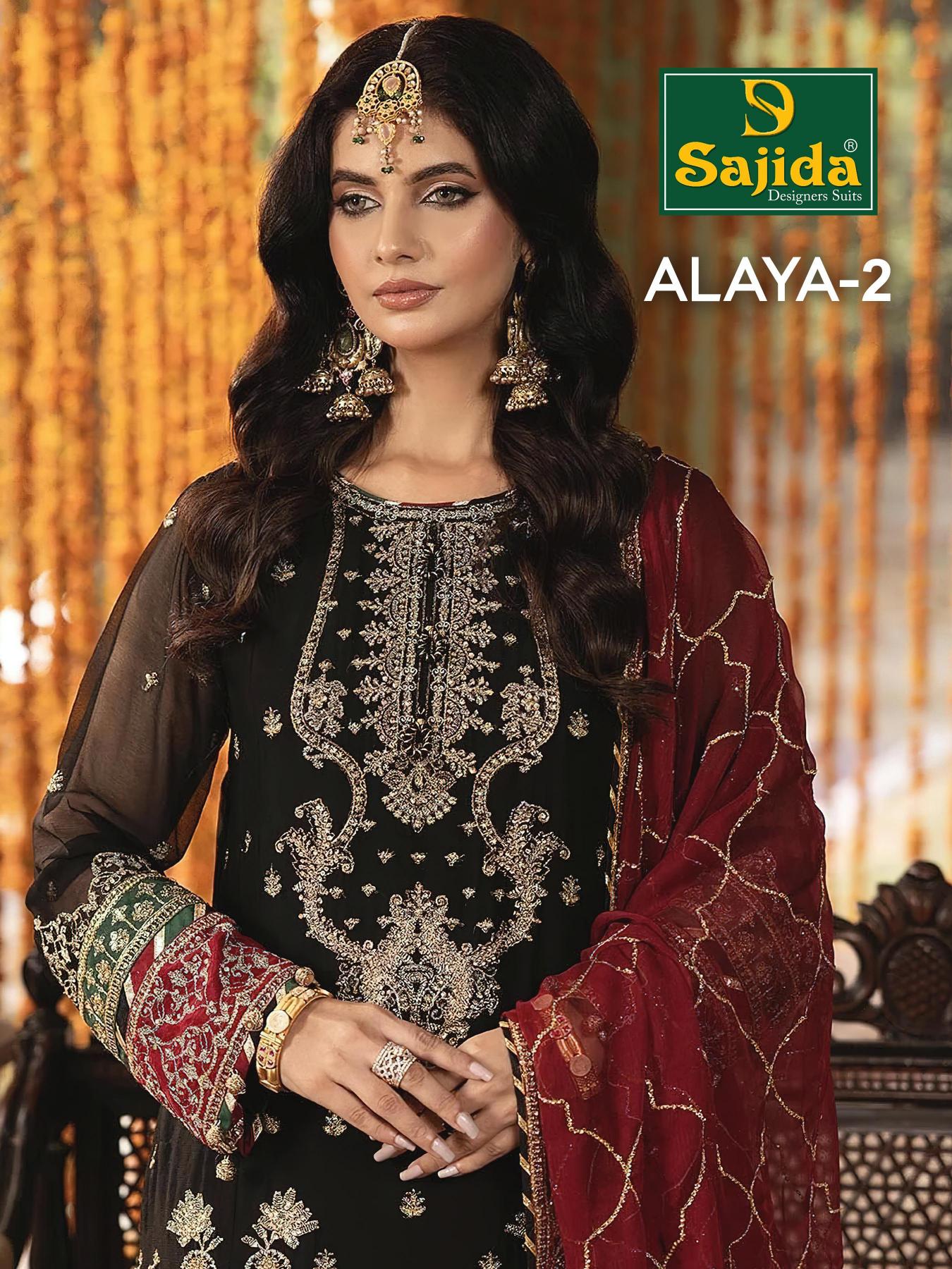 Sajida Alaya Vol 2 (1011 to 1012) Catalog party wear designer suits pakistani