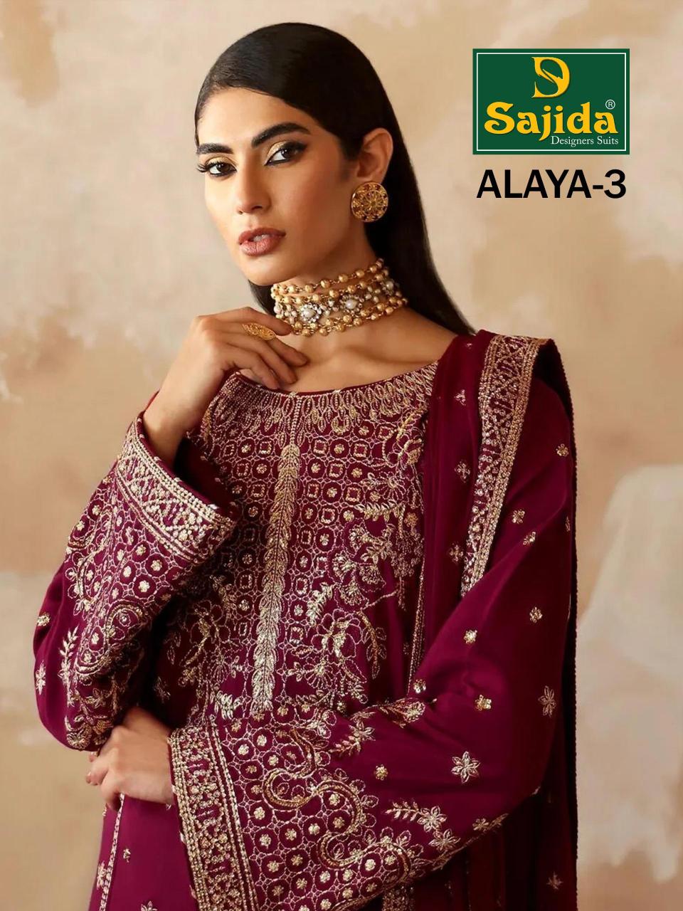 Sajida Alaya Vol 3 (1027 to 1029) Catalog pakistani suits dealers in india
