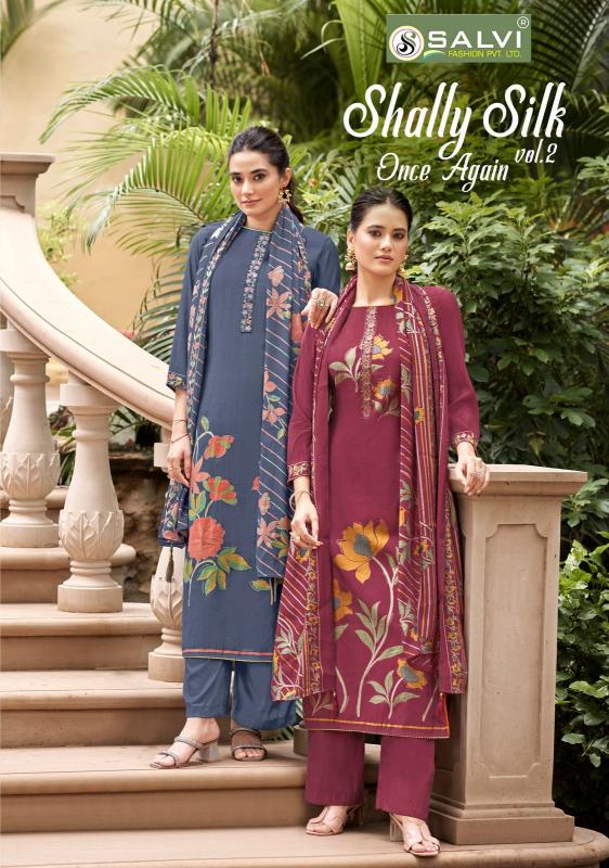 Salvi Shally Silk vol 2 catalog salwar kameez wholesale in kolkata