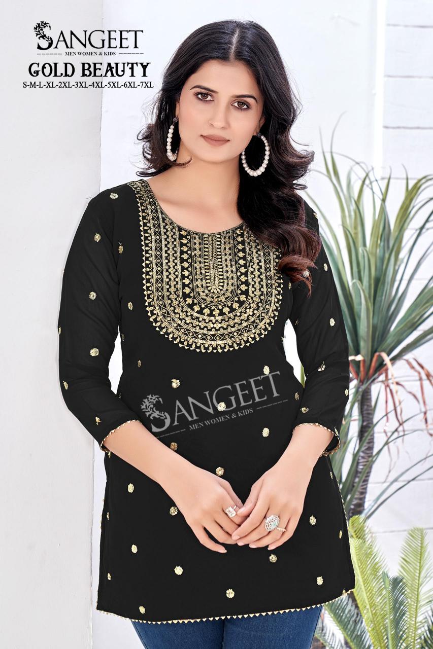 Sangeet Gold Beauty catalog buy short kurtis online india