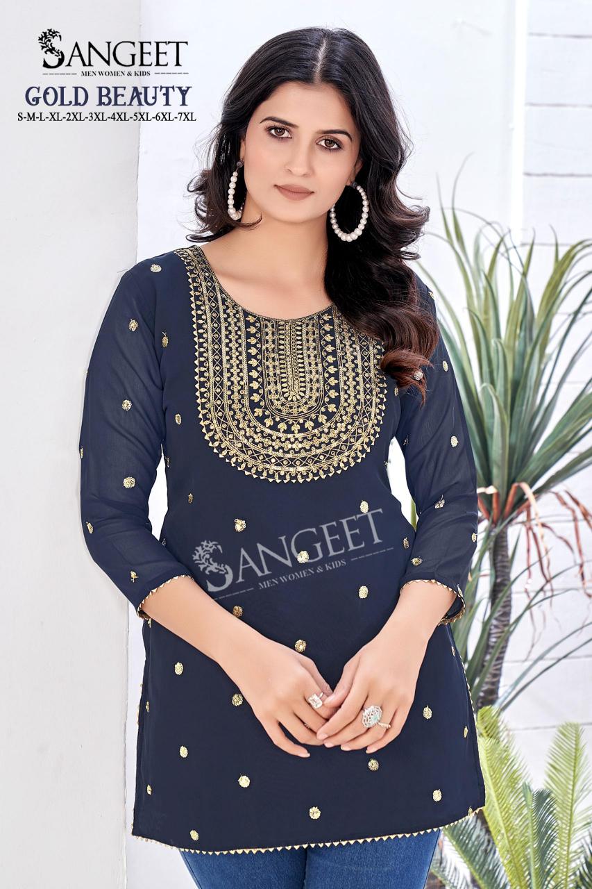 Sangeet Gold Beauty catalog buy short kurtis online india