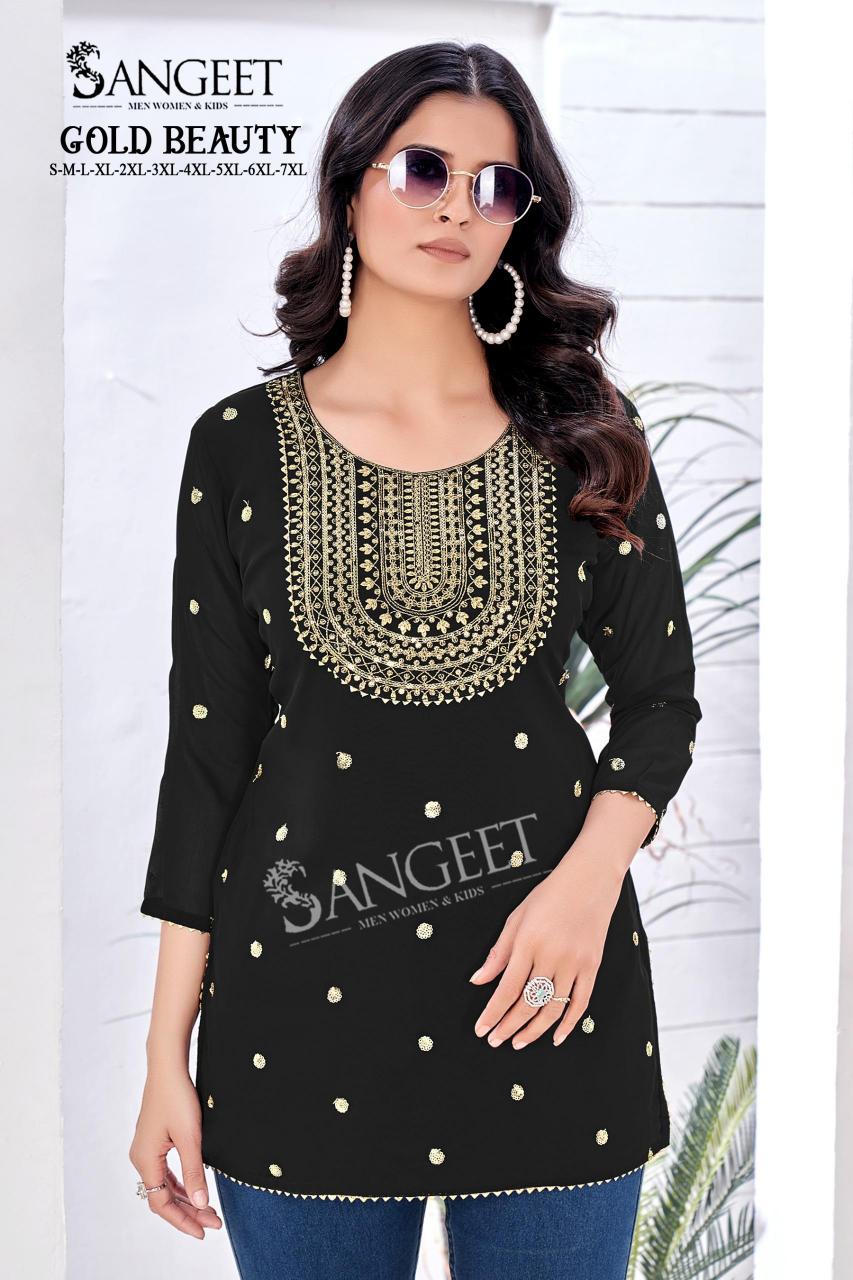 Sangeet Gold Beauty catalog buy short kurtis online india