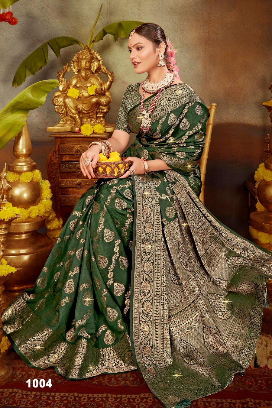 Saroj Kanchan Doal Swarovski vol.1 Soft Dola silk saree in surat with price wholesale