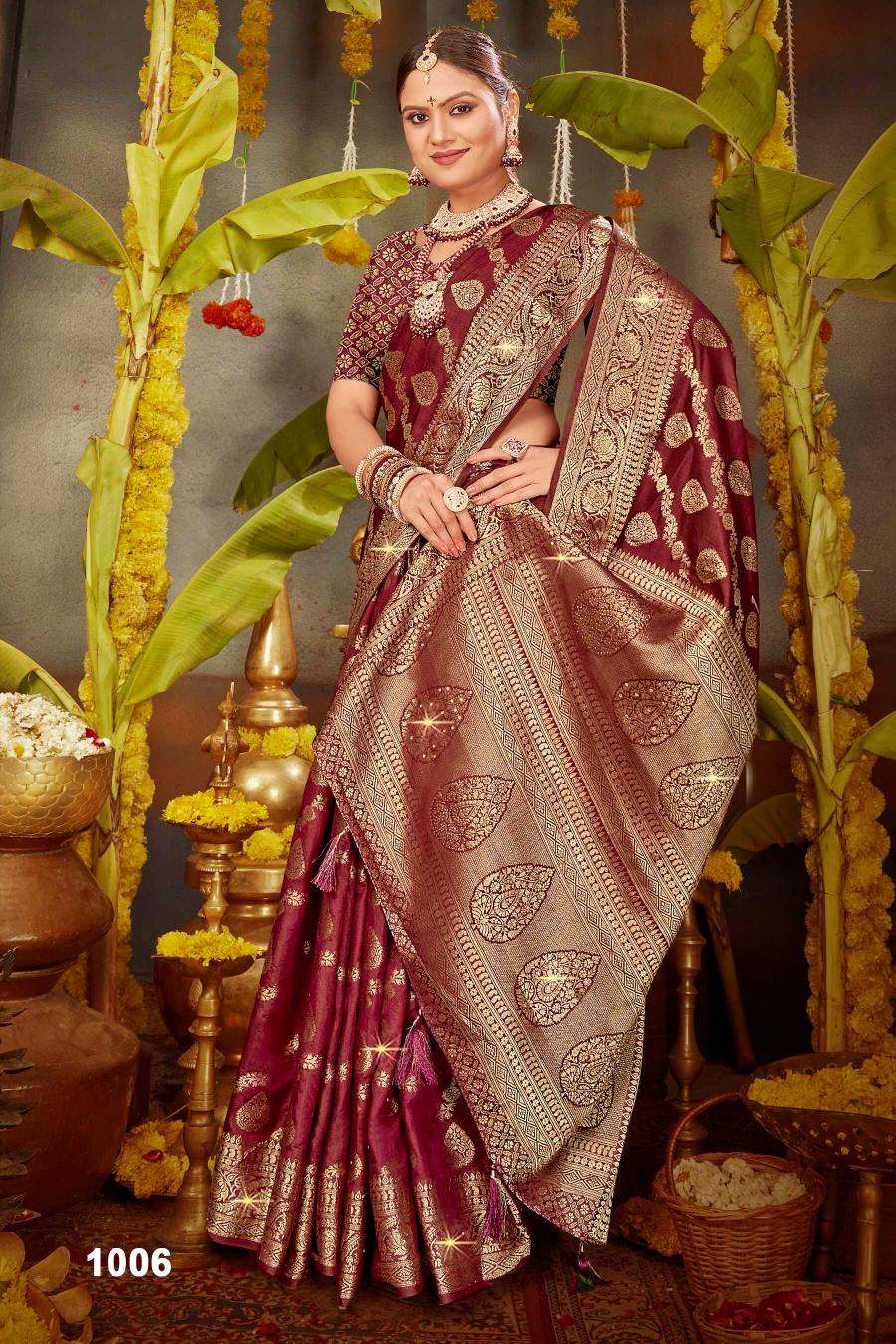 Saroj Kanchan Doal Swarovski vol.1 Soft Dola silk saree in surat with price wholesale