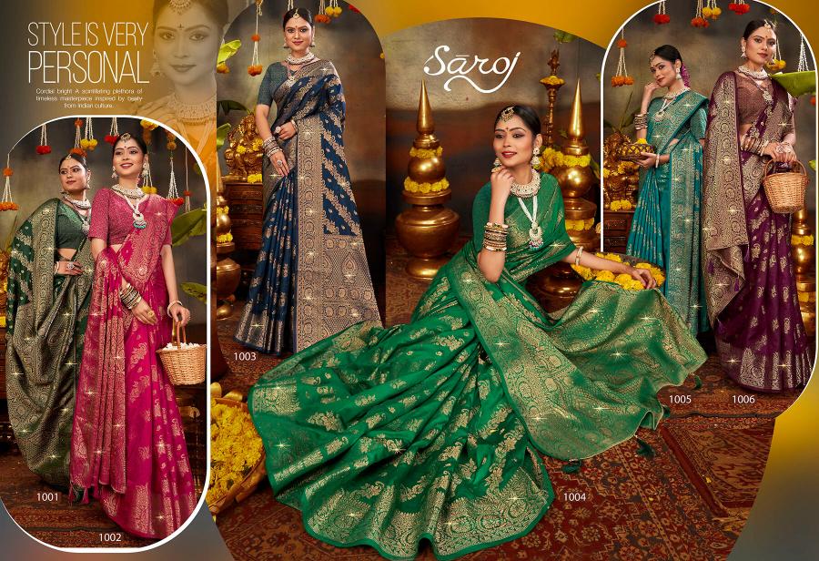 Saroj Kanchan Doal Swarovski vol.2 Soft Dola silk saree in surat with price wholesale