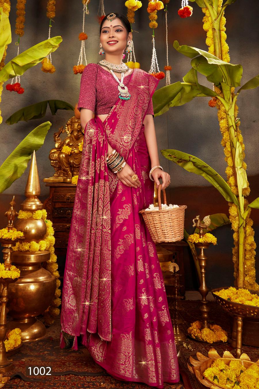Saroj Kanchan Doal Swarovski vol.2 Soft Dola silk saree in surat with price wholesale