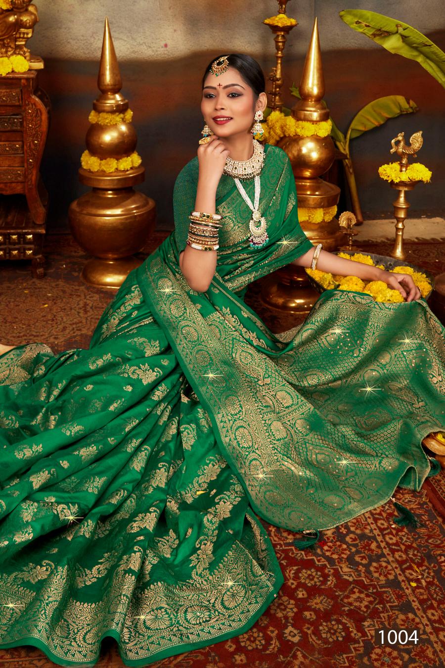 Saroj Kanchan Doal Swarovski vol.2 Soft Dola silk saree in surat with price wholesale