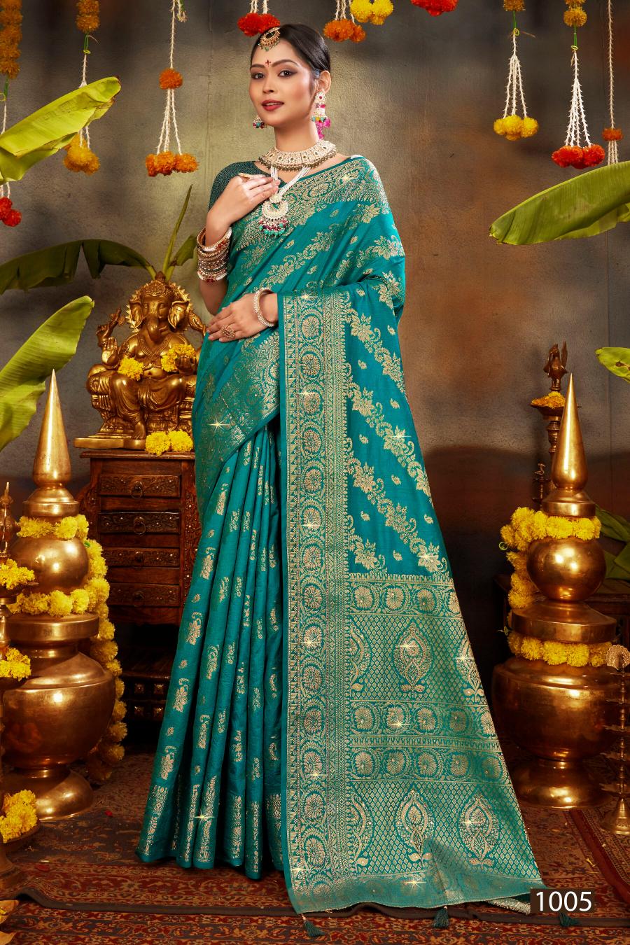 Saroj Kanchan Doal Swarovski vol.2 Soft Dola silk saree in surat with price wholesale