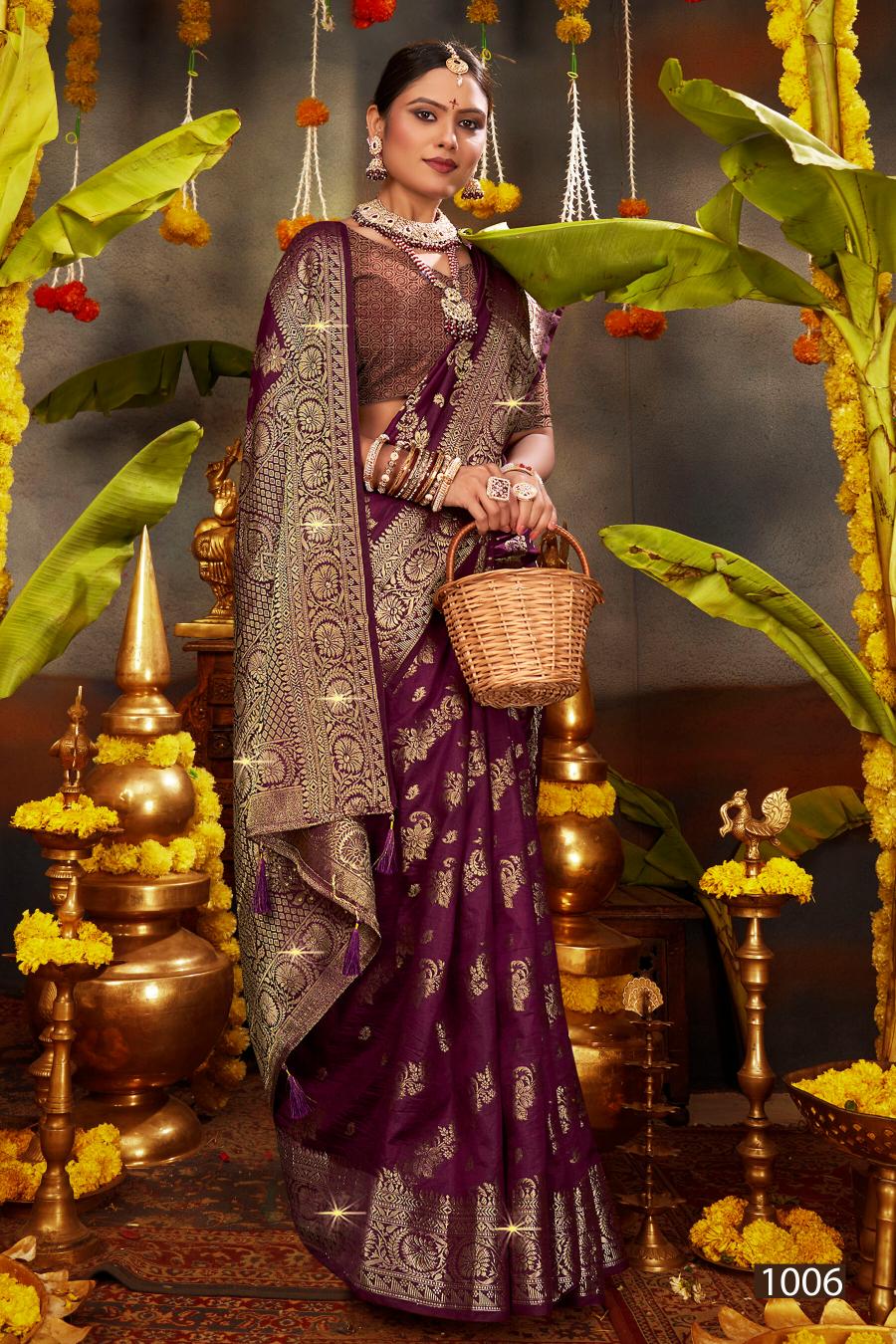 Saroj Kanchan Doal Swarovski vol.2 Soft Dola silk saree in surat with price wholesale