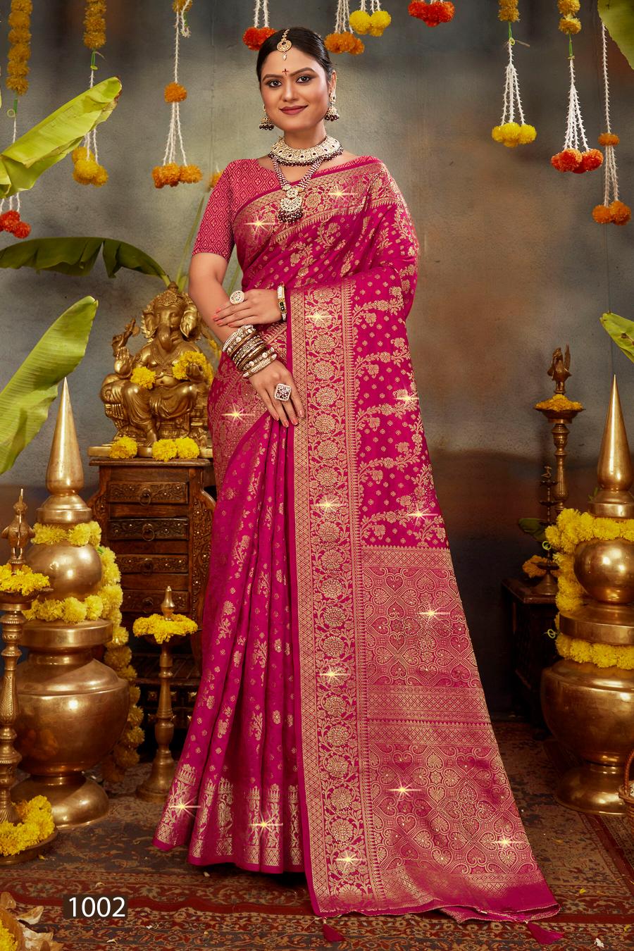 Saroj Kanchan Doal Swarovski vol.3 Soft Dola silk saree in surat with price wholesale