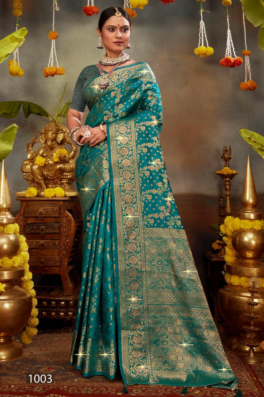 Saroj Kanchan Doal Swarovski vol.3 Soft Dola silk saree in surat with price wholesale