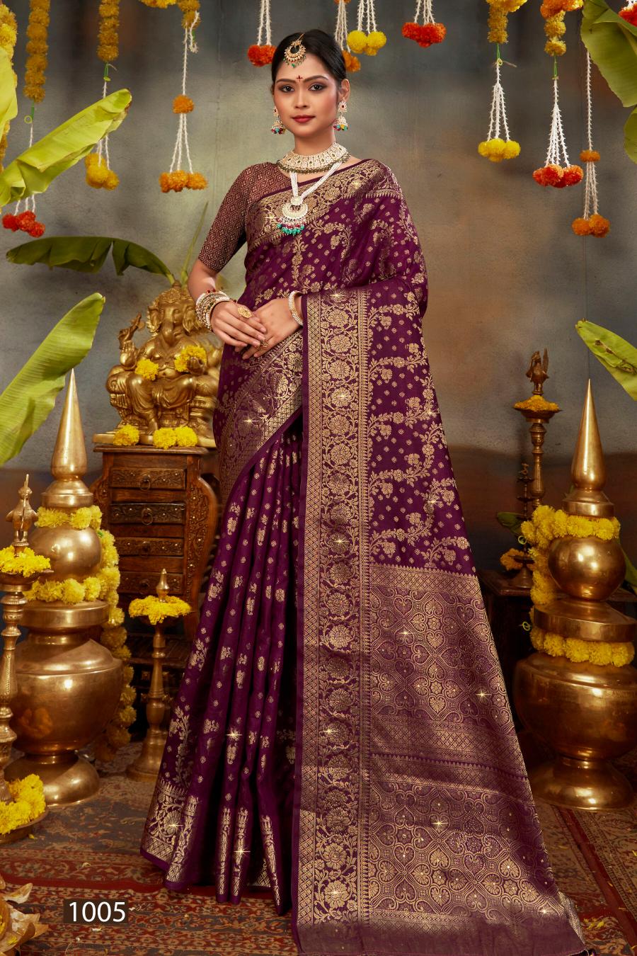 Saroj Kanchan Doal Swarovski vol.3 Soft Dola silk saree in surat with price wholesale