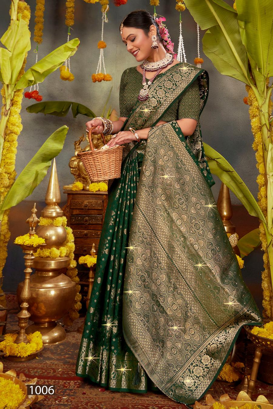 Saroj Kanchan Doal Swarovski vol.3 Soft Dola silk saree in surat with price wholesale