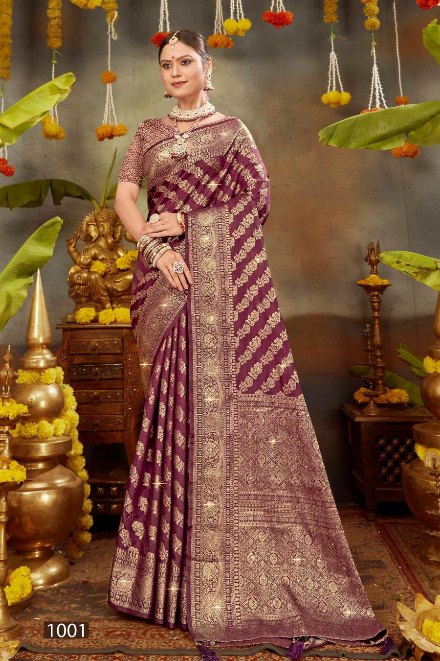 Saroj Kanchan Doal Swarovski vol.4 Soft Dola silk saree in surat with price wholesale