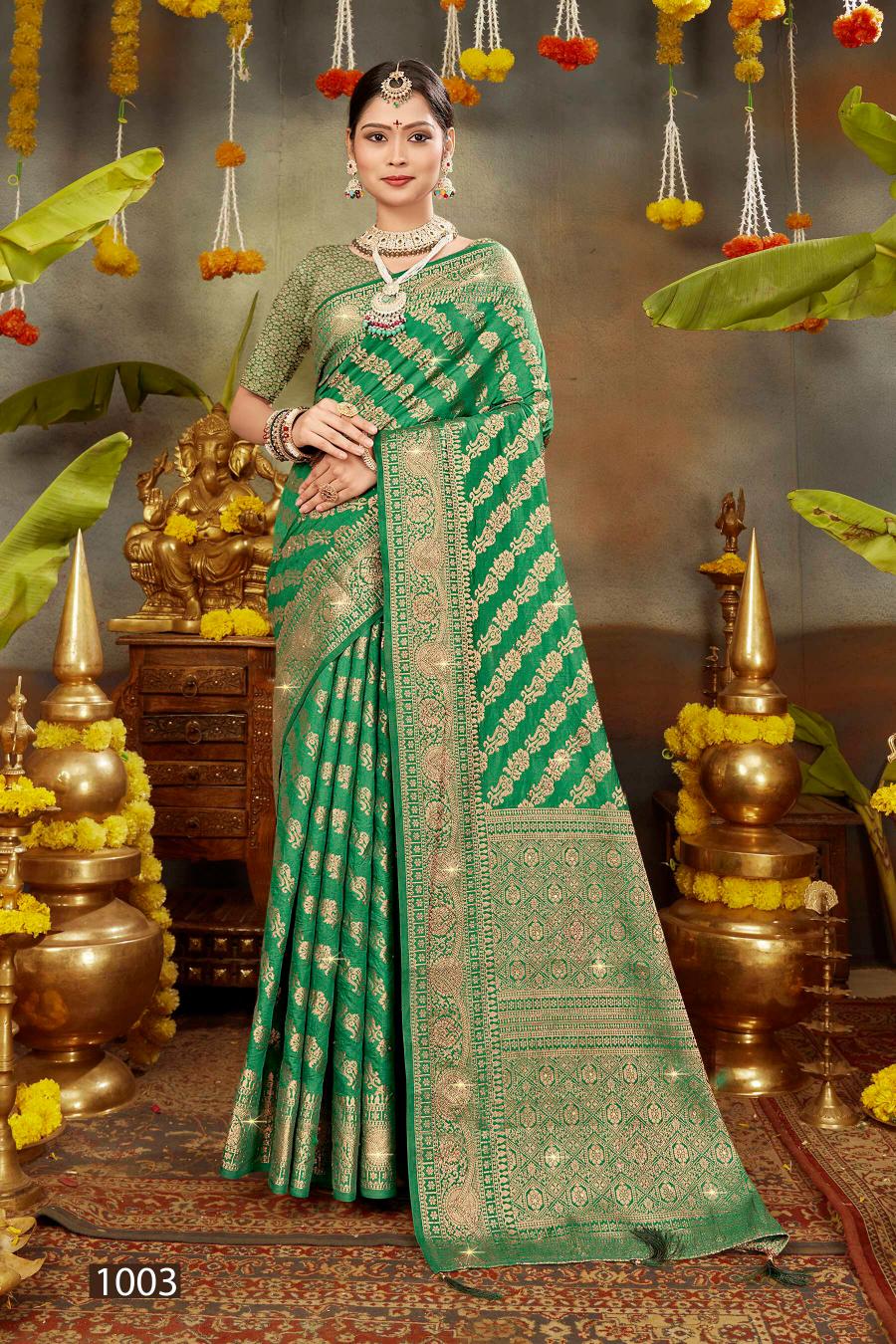 Saroj Kanchan Doal Swarovski vol.4 Soft Dola silk saree in surat with price wholesale