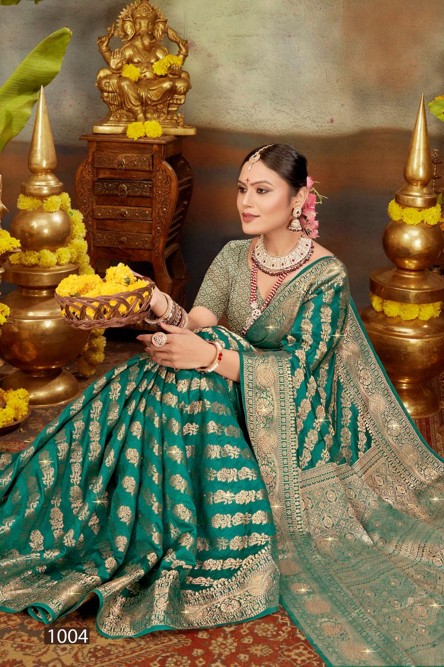 Saroj Kanchan Doal Swarovski vol.4 Soft Dola silk saree in surat with price wholesale