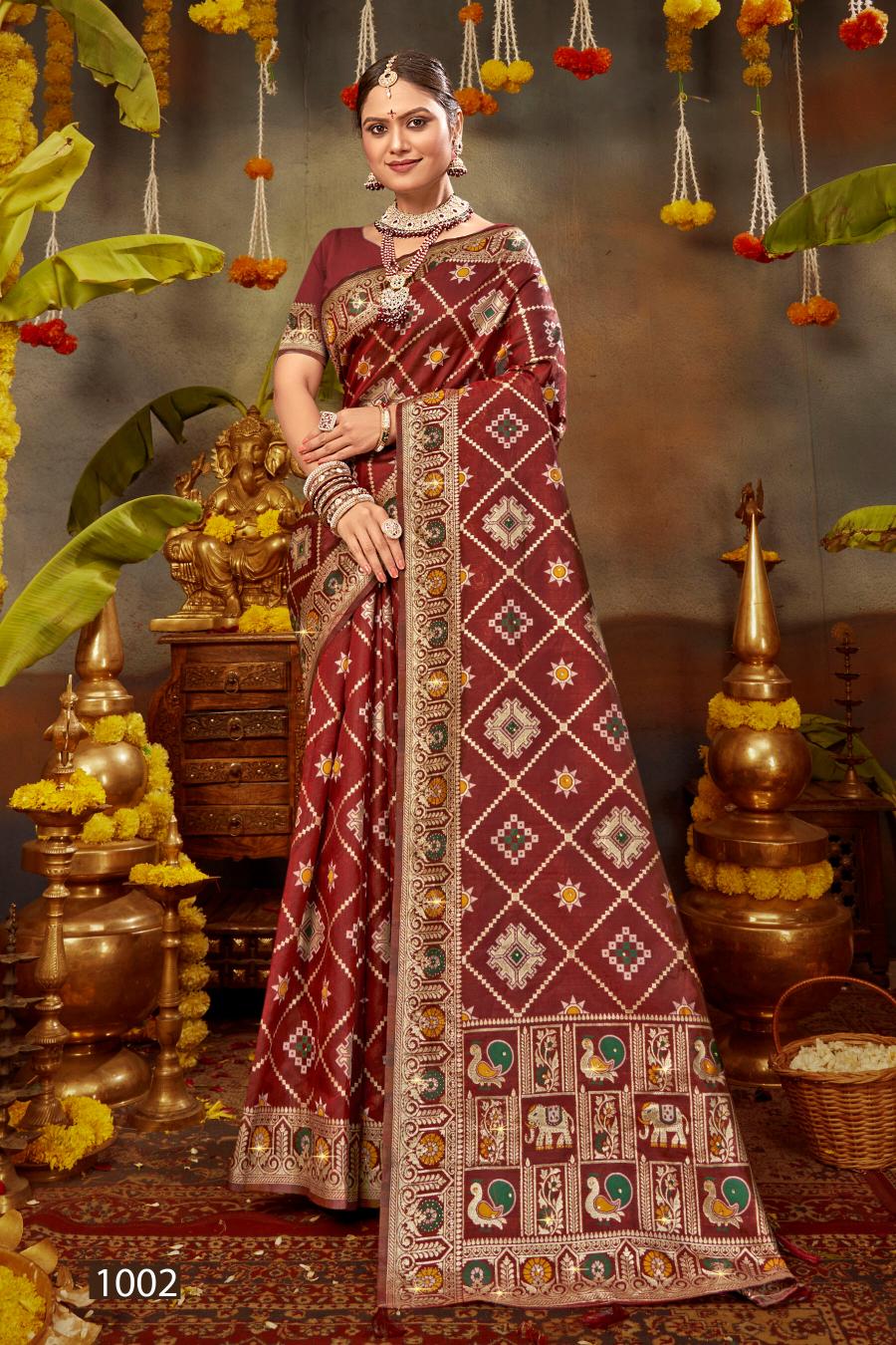 Saroj Prarambh silk swaroski vol.1 Soft silk saree in surat with price wholesale