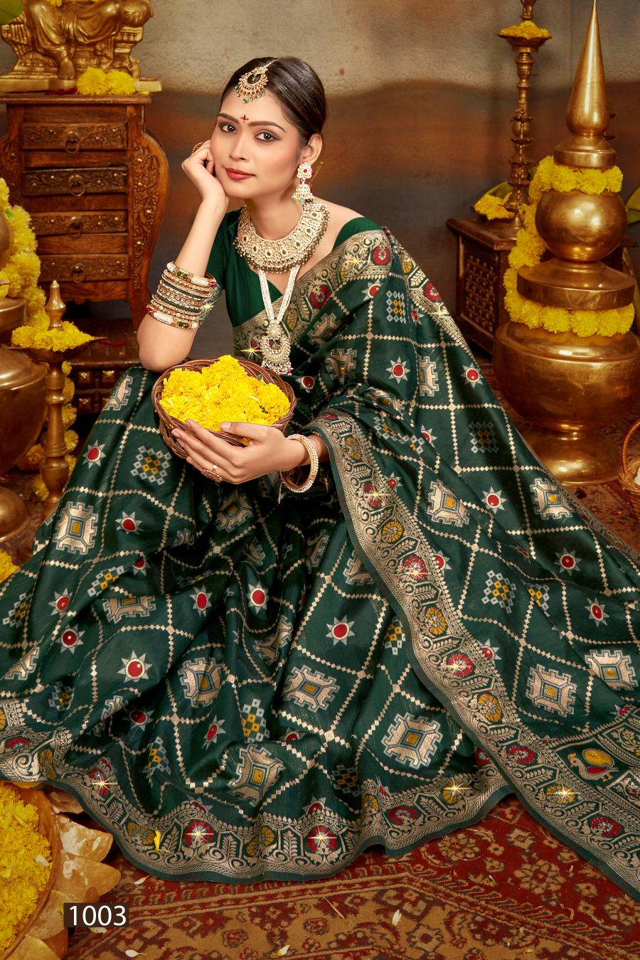 Saroj Prarambh silk swaroski vol.1 Soft silk saree in surat with price wholesale