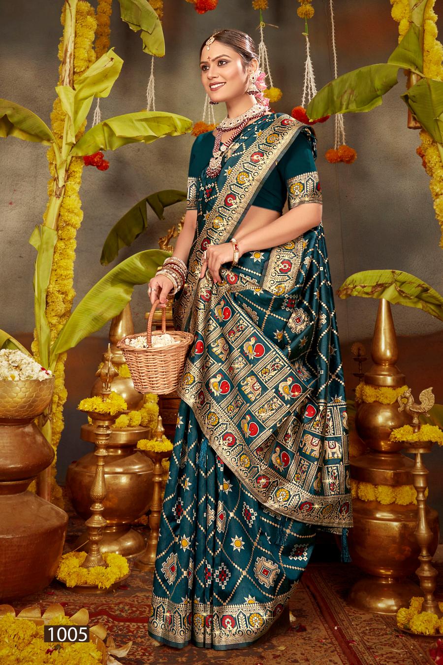 Saroj Prarambh silk swaroski vol.1 Soft silk saree in surat with price wholesale